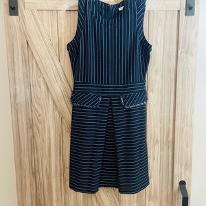 New York & company Navy Blue & white stripes